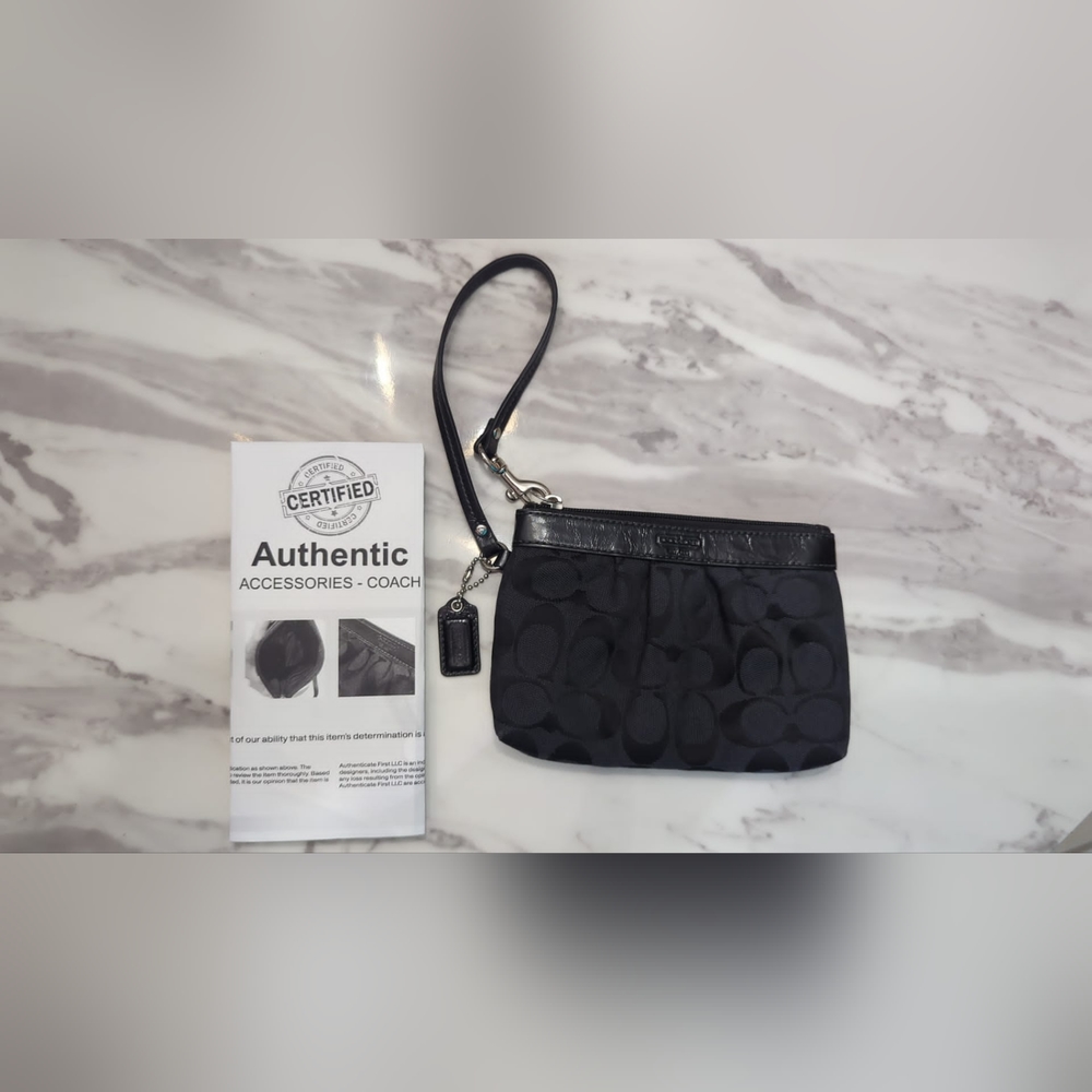 Coach Monogram Wristlet with Certificate of Authenticity